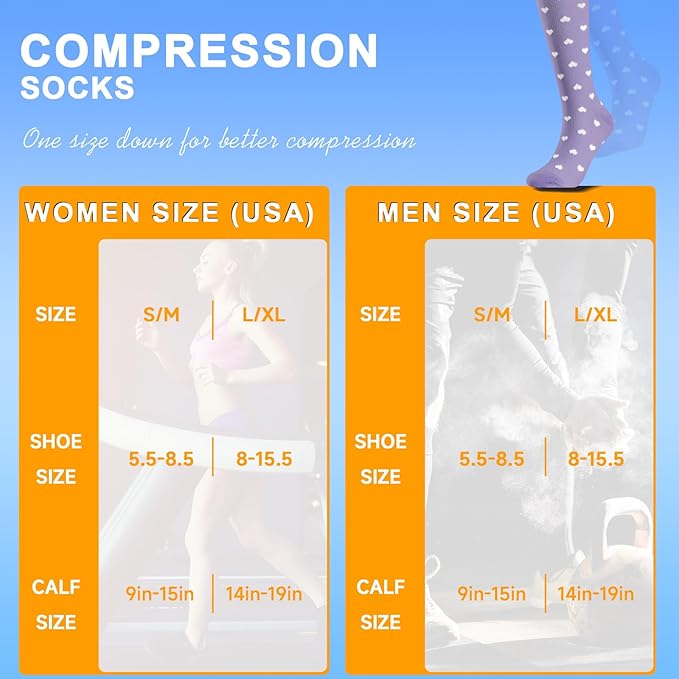 bropite Halloween Compression Socks for Women & Men-Pumpkin Ghost 6 Pairs 20-30mmhg Support Running Nurse Travel