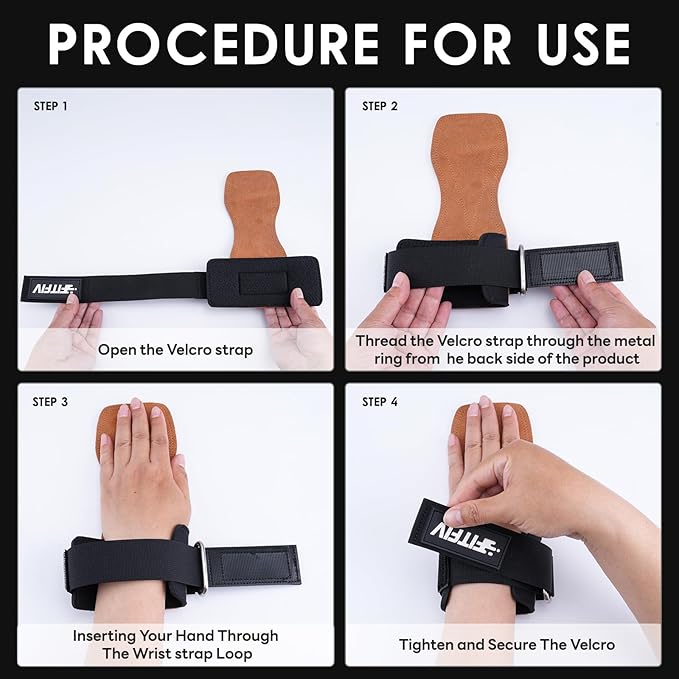 Weight Lifting Wrist Strap, Double Leather Weightlifting Wrist Straps for Gym Strength Training, Neoprene Padded Wrist Wraps - for Men & Women (Pair)