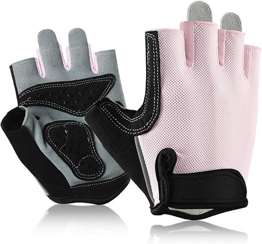 Double-Layer Deerskin Palm Gym Gloves: Anti-Slip Workout Gloves for Men & Women | Weight Lifting, Cycling, Rowing | Breathable 3D Padded Design