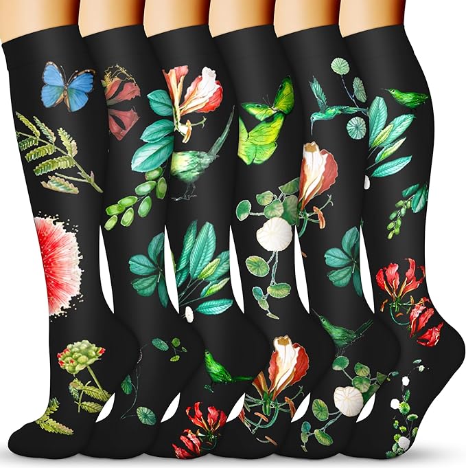 Compression Socks for Women & Men 15-20 mmHg, Best for Medical, Nursing, Running, Athletic, Varicose Veins, Travel