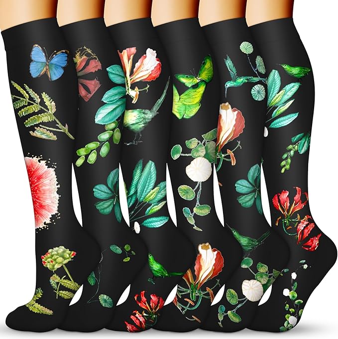 Compression Socks for Women & Men 15-20 mmHg, Best for Medical, Nursing, Running, Athletic, Varicose Veins, Travel