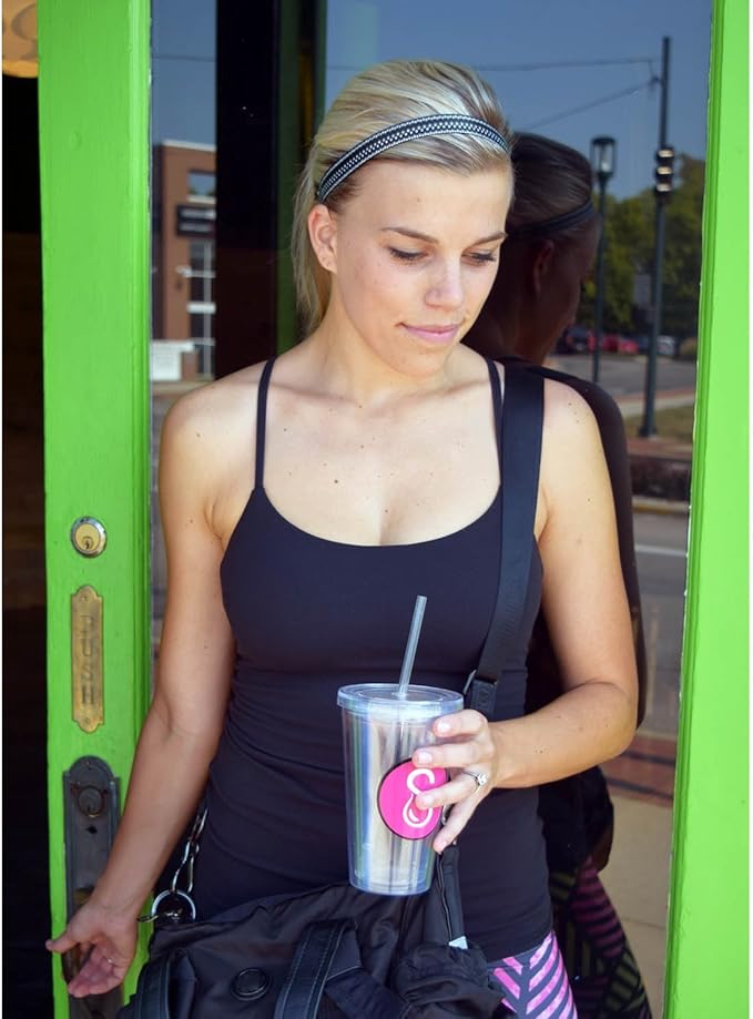 Sweaty Bands Womens Girls Headband - Non-Slip Velvet-Lined Sports Hairband - Paparazzi Black