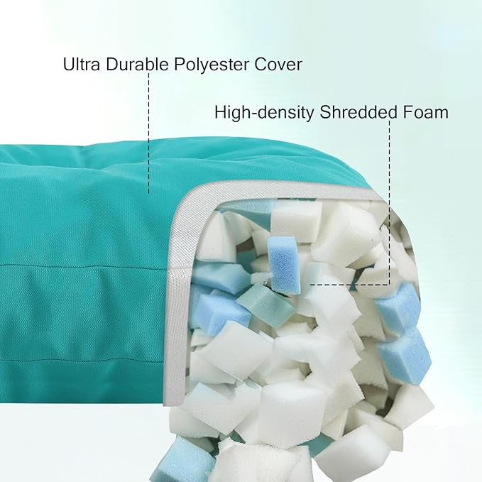 Outdoor Bench Cushion Waterproof, Tufted Bench Seat Cushion 40 x 15 Inch, Patio Wicker Indoor Seat Pads for Outside Garden Patio Balcony, Blue