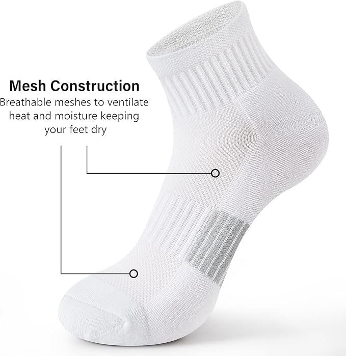 Gonii Ankle Socks Womens Athletic Thick Cushioned Running Hiking Low Cut 5-Pairs