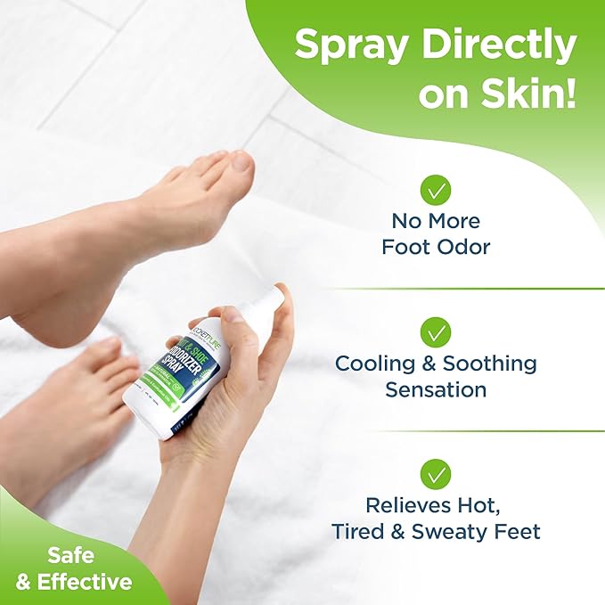 Rocket Pure Natural Foot & Shoe Deodorizer Spray - Foot Spray for Smelly Feet & Shoe Spray for Smelly Shoes - Removes, Controls & Prevents Odors - Made with Essential Oils - Made in USA (Mint, 4oz)