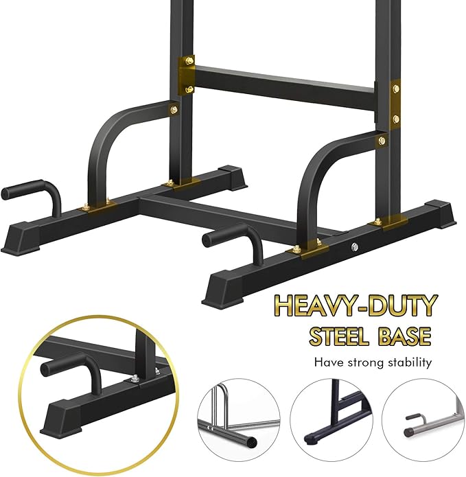 BangTong&Li Power Tower, Pull Up Bar Dip Station/Stand for Home Gym Strength Training Workout Equipment