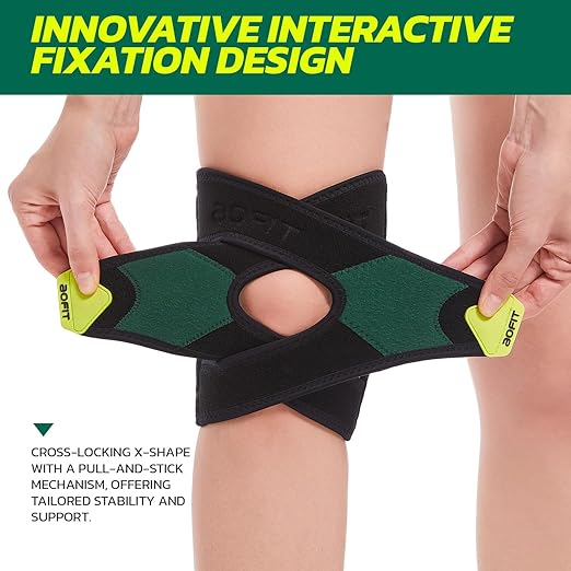 Knee Brace for Women Men Knee Pain Meniscus Tear Arthritis Patella Dislocation Best Osteoarthritis Adjustable Compression with Memory Stabilizers for ACL MCL Breathable for Injury Recovery M