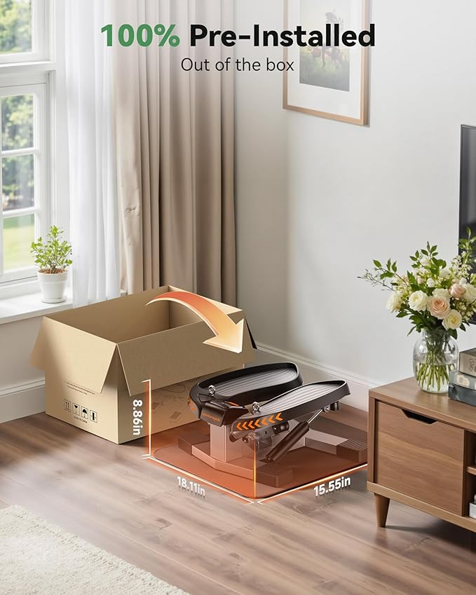 Sportsroyals Stair Stepper,Twist/Mini Stepper for Exercise at Home,Step Machine with Resistance Bands for Full Body Workout, 350lbs+ Capacity