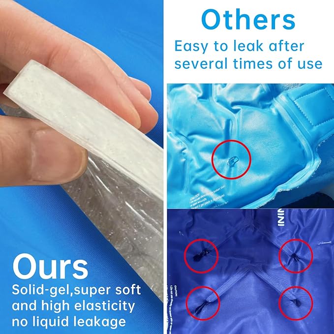 Foot Ankle Ice Pack Wrap for Swelling,Reusable Gel Ice Pack for Sprained Ankle Injuries,Cold Therapy Sleeves Compression for Plantar Fasciitis Relief, Achilles Tendonitis, Sore Feet & Heel (Blue)