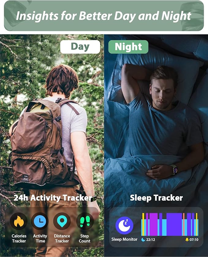 Smart Watch for Men Women(Call Receive/Dial), Alexa Built-in, 1.8" Touch Screen Fitness Tracker with Heart Rate Sleep Tracking, 100 Sports Modes, 5ATM Waterproof Smartwatch for Android iPhone