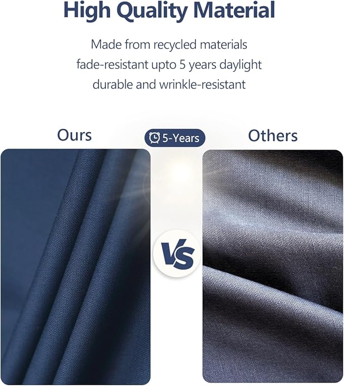 48x18x3“ Outdoor Bench Cushion, Strengthen Waterproof Seat Cushions, High-Density Bench Pad with Anti-Slip Bottom, Outdoor Cushion for Patio Garden Swing Furniture (Midnight Blue)