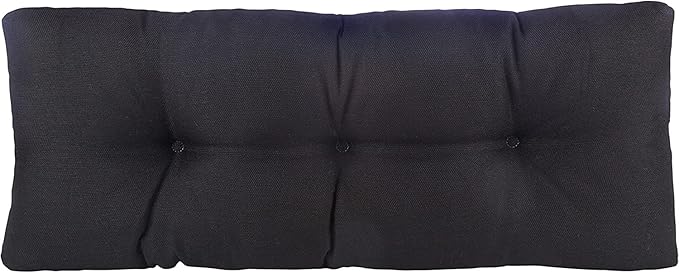 Klear Vu Corner Nook or Piano Seat Omega Non-Slip Tufted Bench Cushion for Indoor Furniture, Entryway Storage, Bay Window, 27 Inches, 02 Midnight