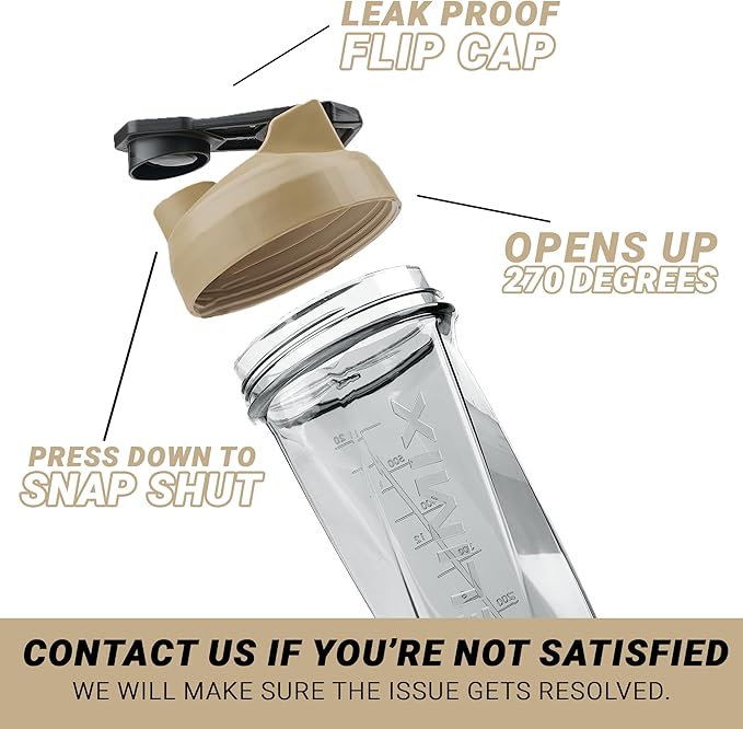 HELIMIX 2.0 Vortex Blender Shaker Bottle Holds upto 28oz | No Blending Ball or Whisk | USA Made | Portable Pre Workout Whey Protein Drink Shaker Cup | Mixes Cocktails Smoothies Shakes | Top Rack Safe