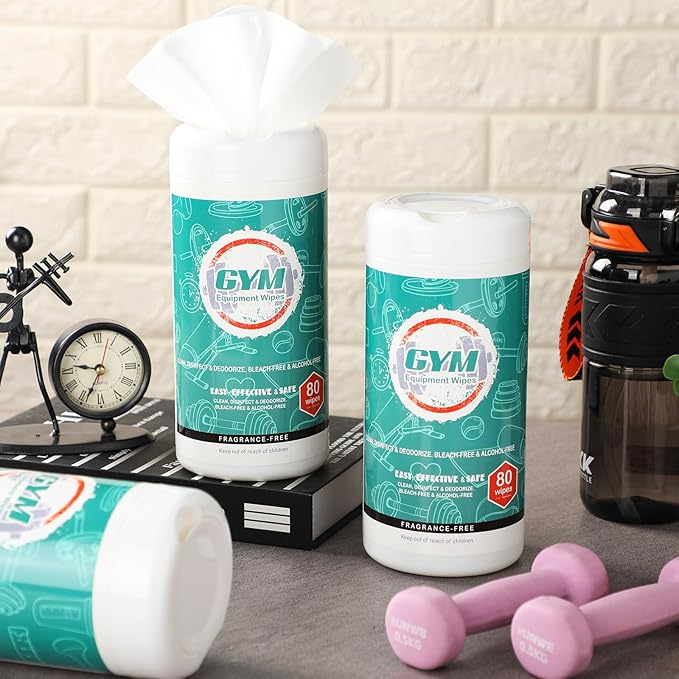 3 Pack Fitness Equipment Wipes 240 Pcs Gym Wipes Yoga Mat Cleaner Non Fragrance Peloton Cycle Bike Clean Surfaces Accessories for Home Office Gym
