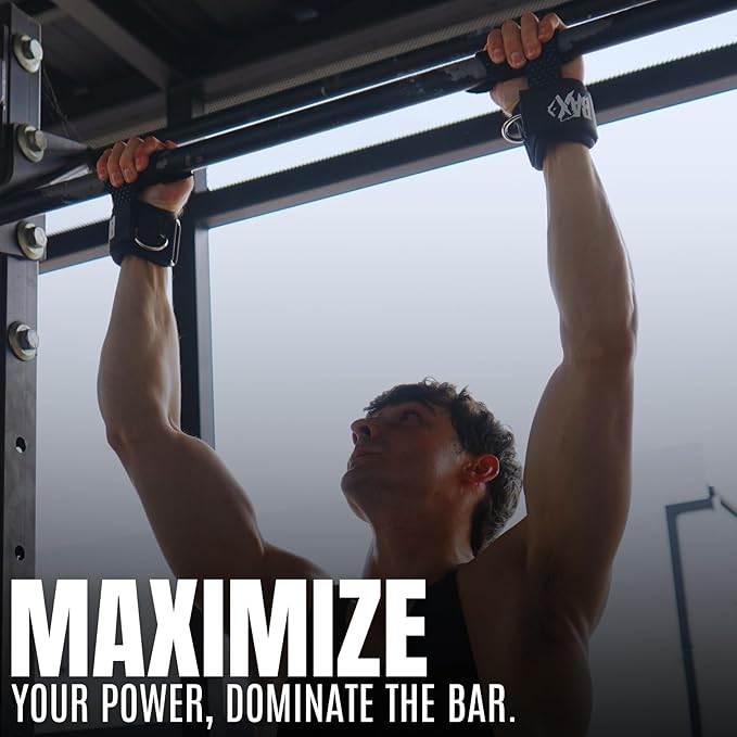 Ekkovision Weight Lifting Straps With Cuffed D Ring, Wrist Support for Men, Heavy Duty Thick Comfortable Lifting Straps, Secure Fit, Enhanced Grip, Straps for Weightlifting & Gym Training, Black