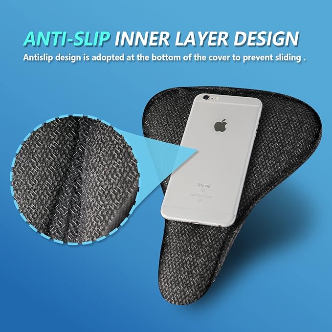 YLG Bike Seat Cover, Memory Foam & Gel Bike Seat Cushion Cover for Men Women, Comfortable Bicycle Seat Cover for Peloton/Fixed/Cruiser/Indoor/Outdoor Bike seat with Waterproof Cover