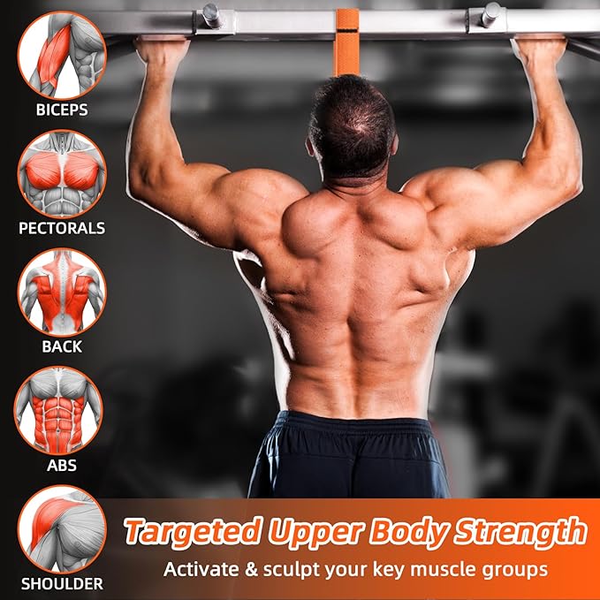 Pull Up Assistance Bands 350lbs, Adjustable Heavy Duty Resistance Band for Pull Up Bar Workout, Pullup Assist Bands with Feet Rest | Home Gym Fitness Exercise Strength Training