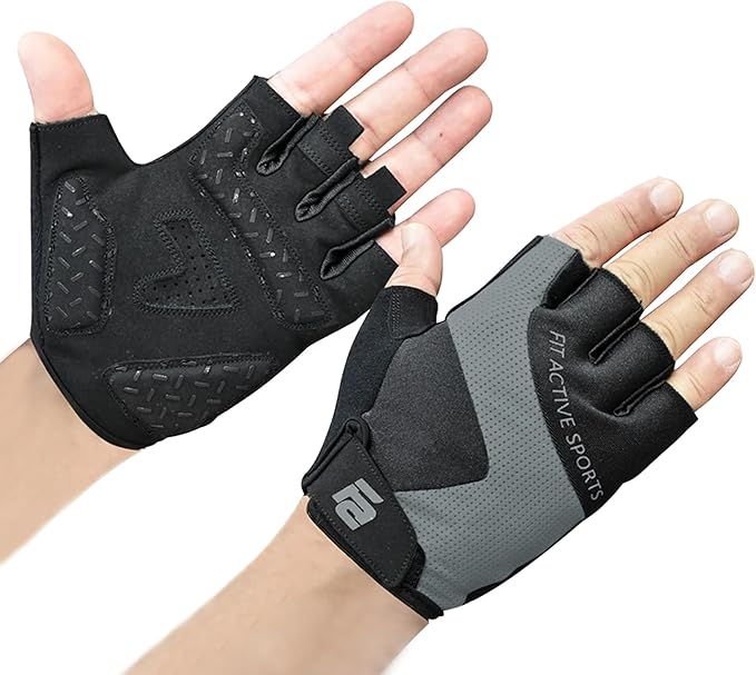 Fit Active Sports Max Grip Weight Lifting Workout Gloves for Gym Lifting, Biking, Fitness Training | Lightweight, Breathable, Non Slip | Men and Women