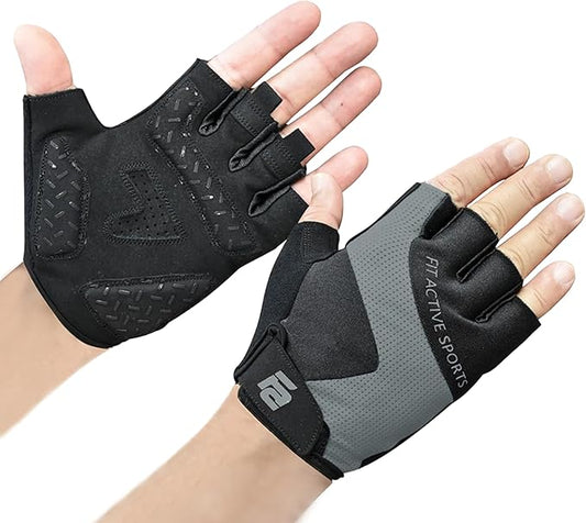 Fit Active Sports Max Grip Weight Lifting Workout Gloves for Gym Lifting, Biking, Fitness Training | Lightweight, Breathable, Non Slip | Men and Women