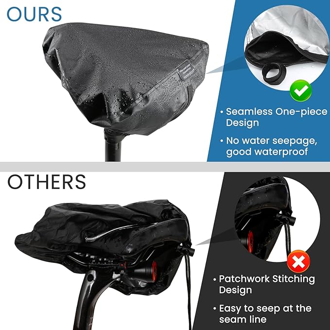 Waterproof Seat Bicycle Covers for Multiple Bicycles and E-Bikes Heavy Duty Rain Cover Durable Outdoor Protection Unisex Bicycle Seat Cushion Protectors
