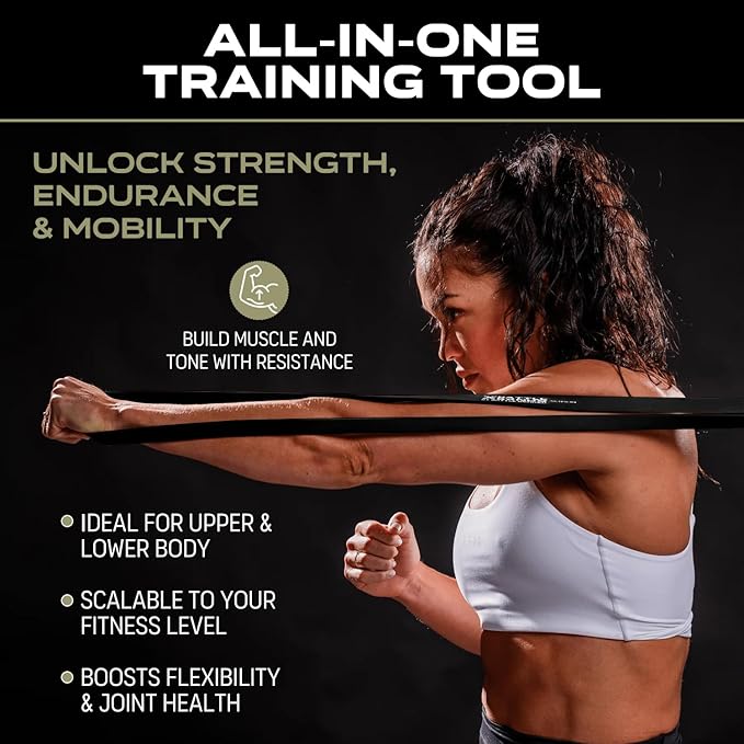 Battle Bunker Premium Resistance Bands - Natural Exercise Bands for Strength Training, Pull-Ups & Recovery - Fitness Band for Home, Gym & Mobility Workouts- Crush Your Goals Anytime- 3-Pack- 10-125lbs