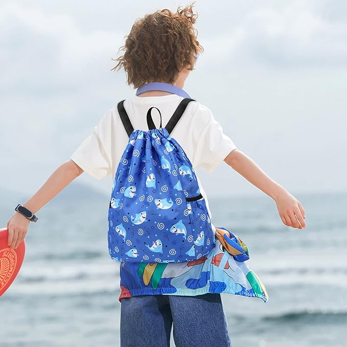 Drawstring Backpack Gym Backpack Sports Bag for Swim Women Men Workout Bag Draw String Back Sack for Soccer Beach Gear Letters Football Black