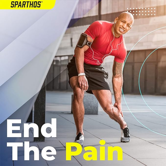 Sparthos Leg Compression Sleeves - Aid in Recovery and Support Active Lifestyle - Innovative Breathable Elastic Blend - Anti Slip, Day & Night Wear