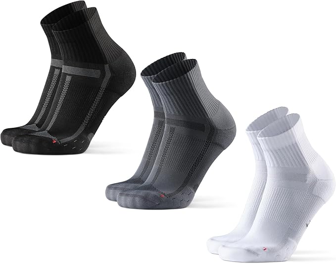 DANISH ENDURANCE Ultra-Comfort Quarter Running Socks, Performance Socks, Men & Women - 3 or 5 Pack