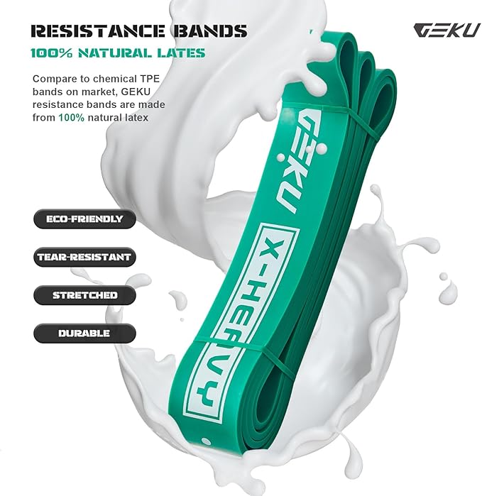 Resistance Bands with Aluminium Alloy Handle, Set of 5 Natural Latex Exercise Bands for Heavy Duty Workout Stretching Power Lifting with Carrying Bag