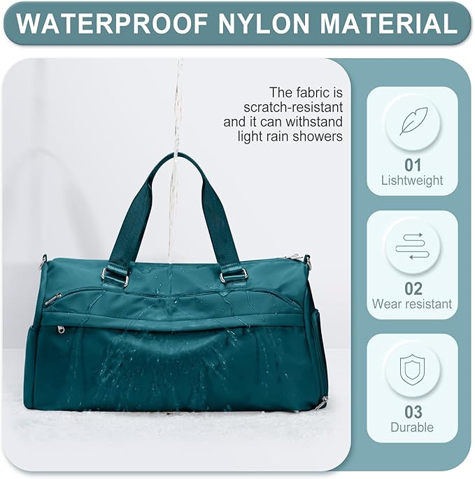 Gym Bag for Women Men, Sport Duffle Bag with Shoe Compartment, Travel Shoulder Bags, Carry on Gym Tote Bags