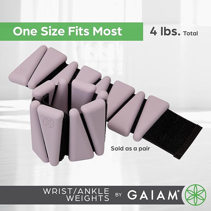 Gaiam Wrist and Ankle Weights, Wearable Bracelet to Strengthen