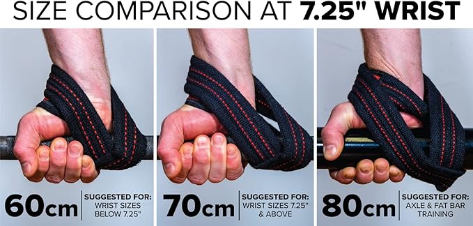 SERIOUS STEEL FITNESS Red Figure 8 Lifting Straps | Deadlift & Strongman Axle Straps - 3 Sizes