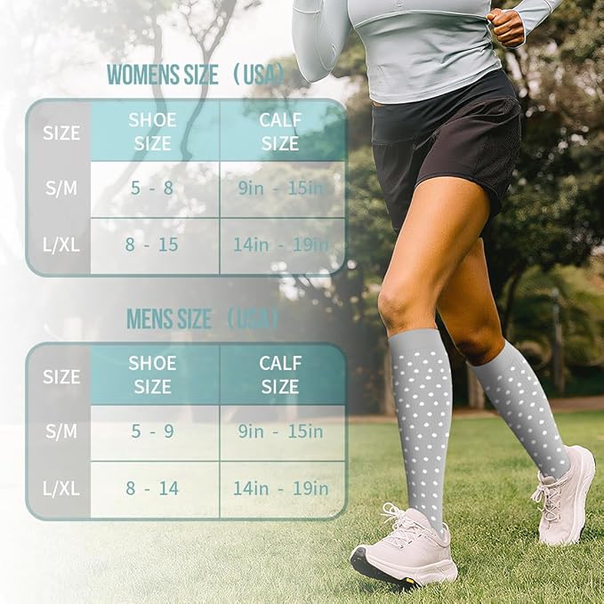 Copper Compression Socks for Women and Men(6 Pairs)-Best Support for Running, Athletic, Nursing, Travel