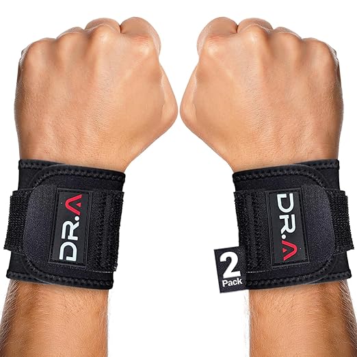 Dr. Arthritis Doctor Developed Wrist Brace, Wrist Wraps for Tendonitis, Hand Support, Ideal for Fitness, Weightlifting (Pair)