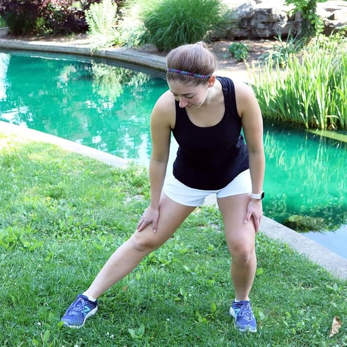 Sweaty Bands Womens Girls Headband - Non-Slip Velvet-Lined Fitness Hairband - Don't Cross Me Black 3/8-Inch