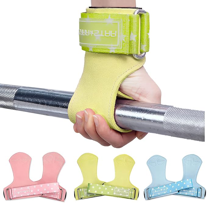 LARA STAR Weight Lifting Wrist Straps for Maximum Grip Support,Lifting Strap for Weightlifting, Gym Grips Hook for Deadlifts, Powerlifting, Heavy Shrug Women/Men
