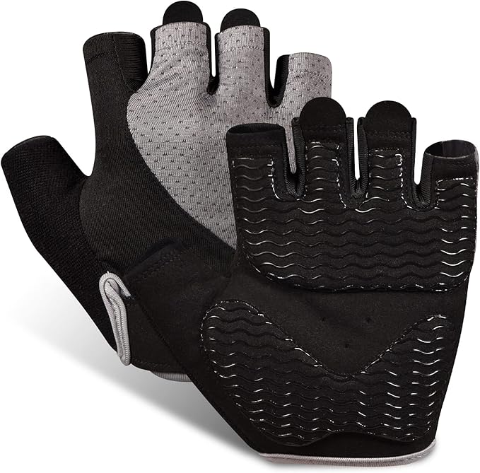 Sunnex Gym Gloves - Fingerless, Breathable Workout Gloves for Weightlifting, Cycling & More