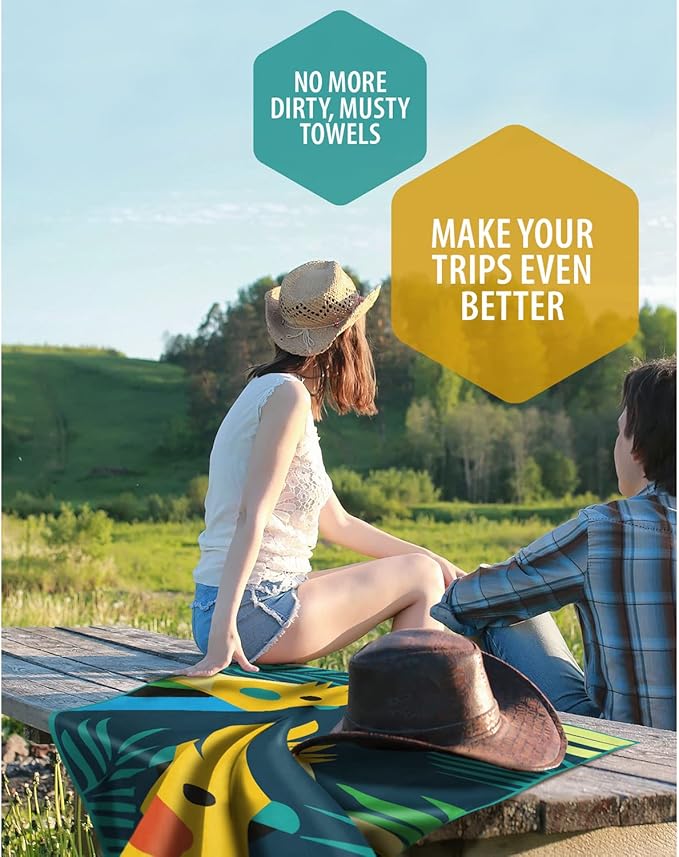 VENTURE 4TH Microfiber Beach Towel: Quick-Dry, Compact, Sand-Free, Absorbent, Sandproof and Lightweight - Perfect for Camping, Beach, and Roadtrips (Blue Mandala Design | 35x78 inches)