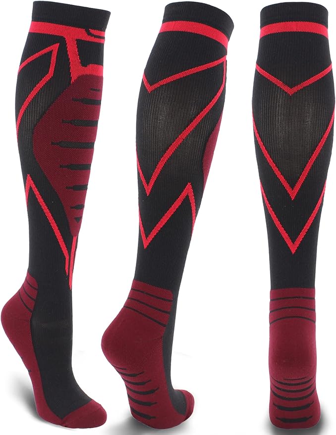 Compression Socks for Men & Women 20-30 mmHg Knee High -Best Support for Medical, Athletic, Sports, Travel (1/2Pairs)