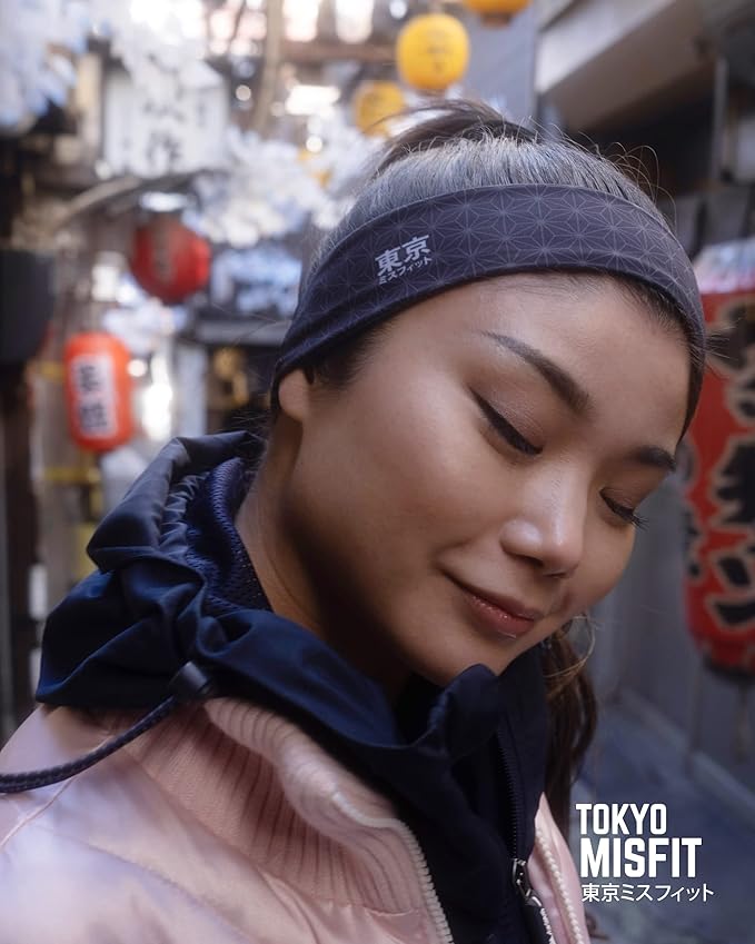 Tokyo Misfit - Japanese Headbands for Men & Women, Sweat Band, Workout, Yoga, Fashion, Running, Sports, Basketball, Bandana