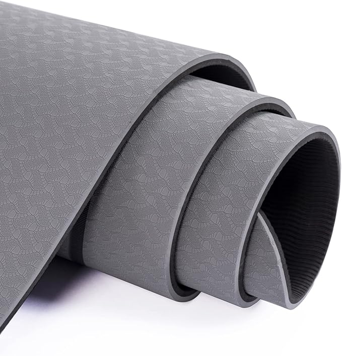 Yoga Mat Non Slip, Pilates Fitness Mats, Eco Friendly, Anti-Tear 1/4" Thick Yoga Mats for Women, Exercise Mats for Home Workout with Carrying Sling and Storage Bag