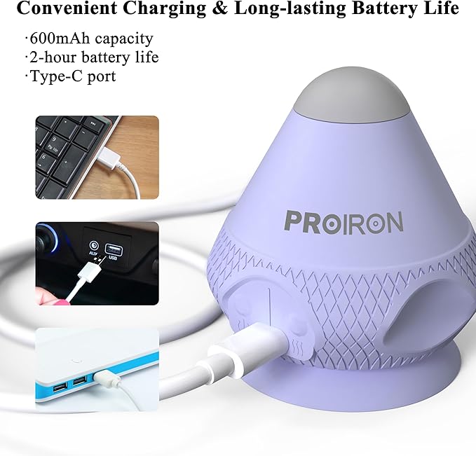 PROIRON Mountable Massage Ball Vibrating & Heating Hand Free,Deep Tissue Massage Trigger Point Therapy for Back Neck Feet Body, Myofascial Release Muscle Soreness & Joint Pain Relief