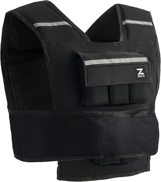 ZELUS 23lb|45lb Weighted Vest with Iron Weights for Exercise, Adjustable Weight Vest for Men, Workout Vest for Home Workouts Cardio Strength Training Weight Loss