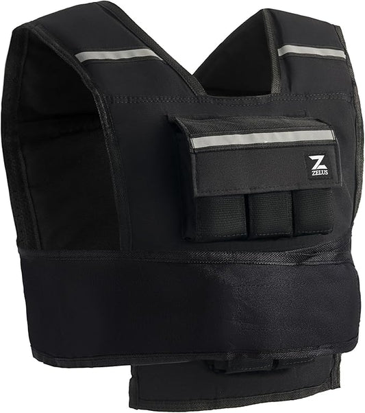 ZELUS 23lb|45lb Weighted Vest with Iron Weights for Exercise, Adjustable Weight Vest for Men, Workout Vest for Home Workouts Cardio Strength Training Weight Loss