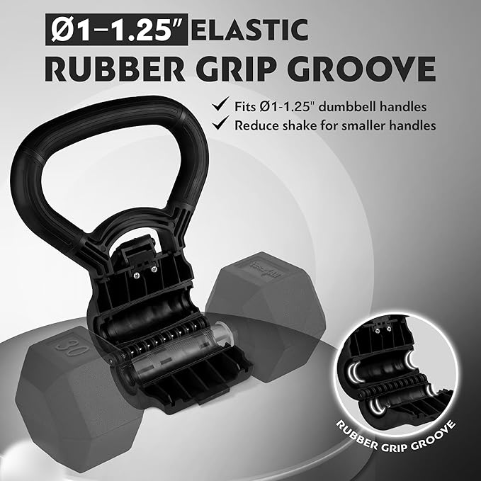 Yes4All Kettlebells Grip, Dumbbell Grip Handle, Convert Dumbbells into Kettlebell for Home Gym, Kettlebell for Weights Plate