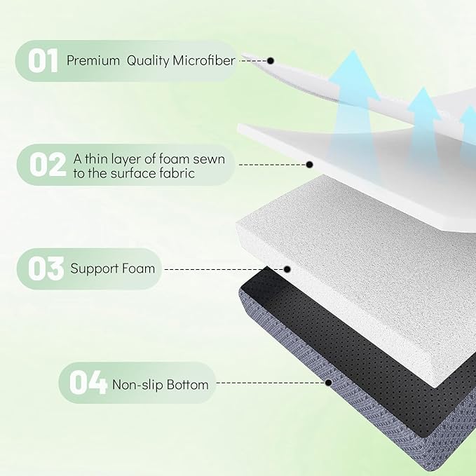 Japanese Floor Mattress Full, Anti-Slip Japanese Futon Foldable Tatami Mat for Guests, Green