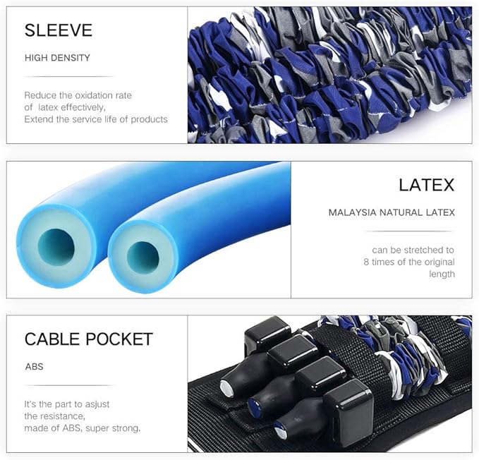 Innstar Multi-Function Resistance Bands for Working Out, Push Up Exercise Bands Resistance Bands Set for Bench Press Gym Equipment, Home Workout, Travel Portable