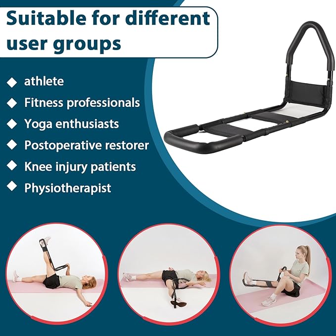 Hamstring Stretcher, Knee Extension Device, Adjustable Lower Back Stretcher, Calf Stretcher, Leg Stretcher and Hip Stretcher for Knee Pain Relief