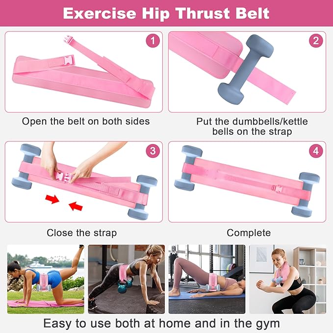 Home Pilates Essentials Kit for Women, Pilates Equipment Ring and Ball Set, Magic Circle with Booty Bands, Figure 8 Resistance Band, Hip Thrust Belt & Accessories, Toning Fitness Starter Set