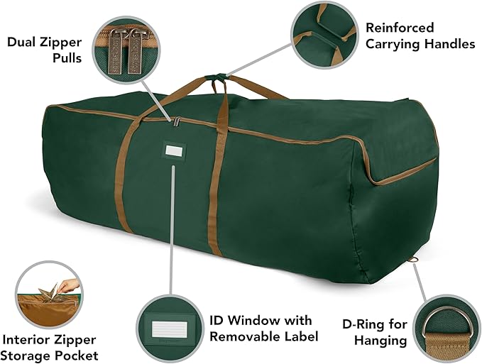 Covermates Keepsakes - Storage Duffel Bag - Heavy Duty Polyester - Reinforced Handles - Closet Storage, Green
